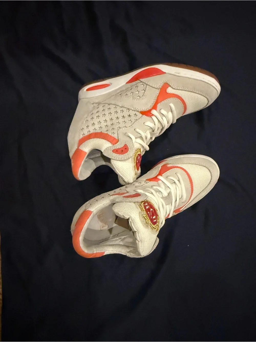 Ash White and Orange Women's Wedge Sneakers- Great find!